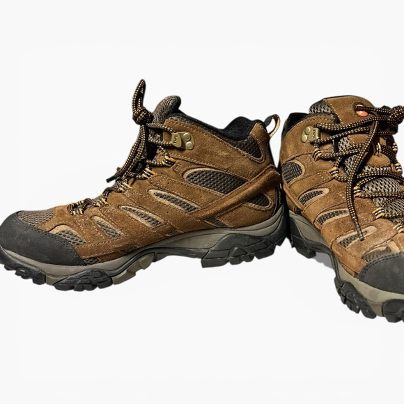 🌻New Merrell Men’s Moab 2 Mid WP Hiking Trail Vibram Boots Size 9.5 - Picture 5 of 10